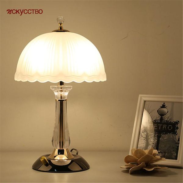 

table lamps european country style glass lamp fashion home deco living room office bedroom standing light fixture led nightstand