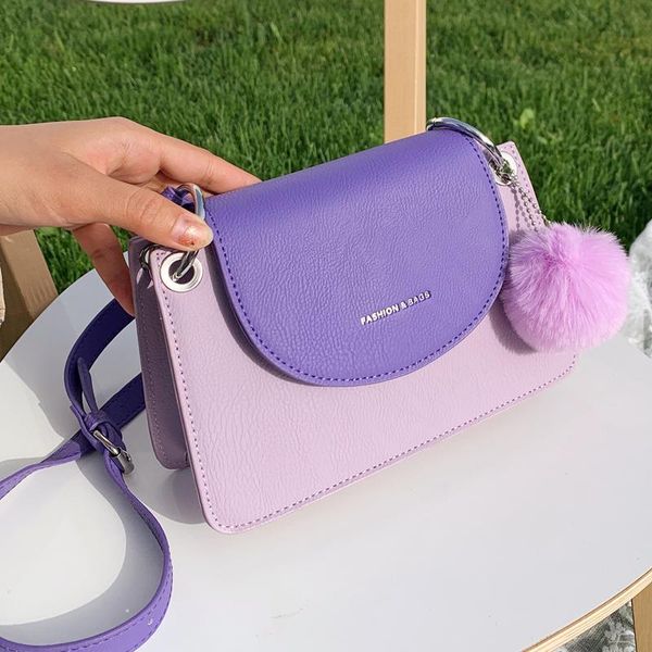 

evening bags 2021 women's contrasting color square bag fashion shoulder small messenger pu leather quality trend handbag wallet