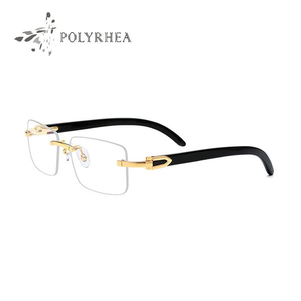 

2021 selling frame high-quality men women black and white natural hybrid buffalo horns glasses 8100907 luxury c decoration frames, Silver