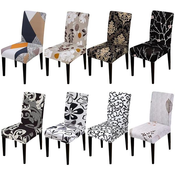 

chair covers printed cover elastic seat removable and washable stretch banquet el dining room arm office