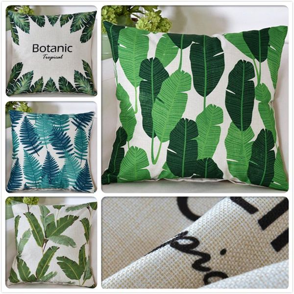 

fashion 18 inch leaf pattern cushion cover 45*45 cm home sofa seat back waist lumbar pillow case decorative throw pillowcase cushion/decorat