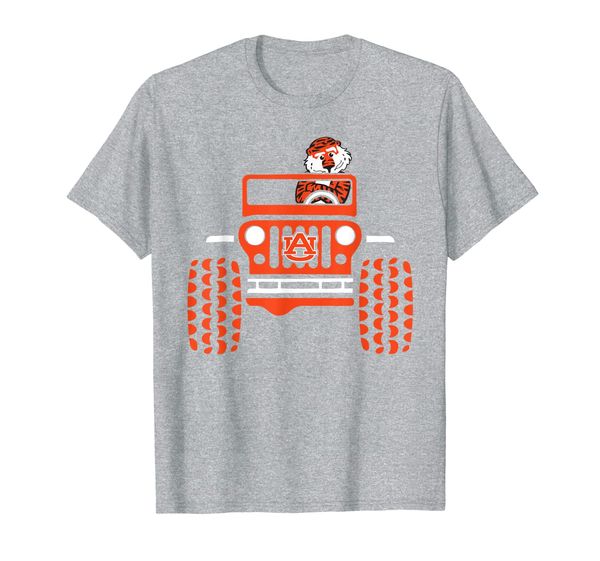 

auburn tigers jeep - jeep car and mascot t-shirt - apparel, White;black
