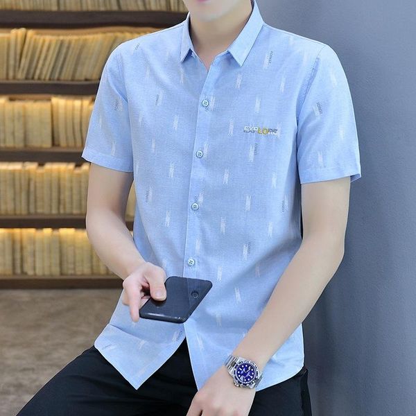 

men's casual shirts men shirt style floral printing simplicity soft streetwear square collar short sleeve slim handsome fashion loose, White;black