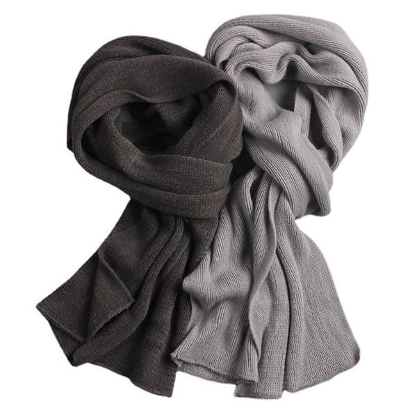 

scarves winter long cashmere warm scarf 2021 knitted thick, Blue;gray