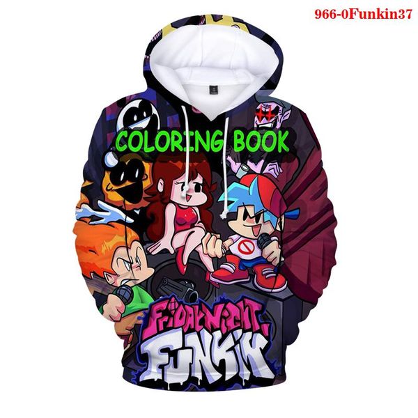 

men's hoodies & sweatshirts friday night funkin basic for women men streetwear female spring autumn thin casual sweatshirt hip, Black