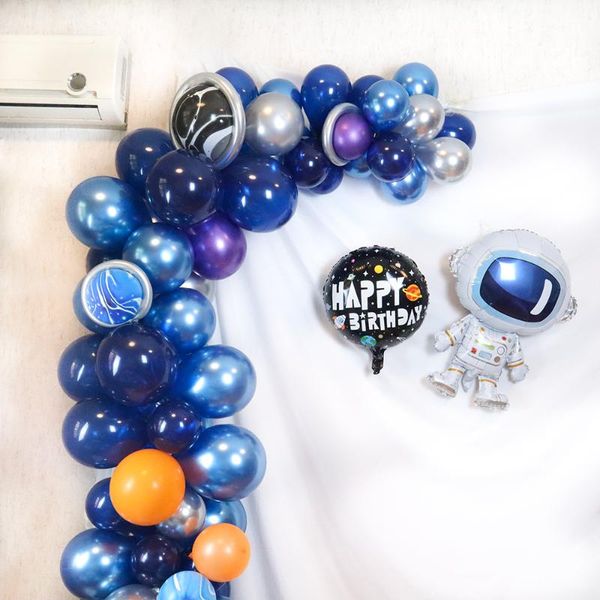 

party decoration 89pcs outer space astronaut balloons rocket latex galaxy theme boy kids birthday decor helium globals