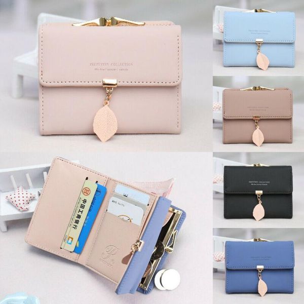 

wallets fashion women girl leather wallet card key money holder coin purse small handbag, Red;black