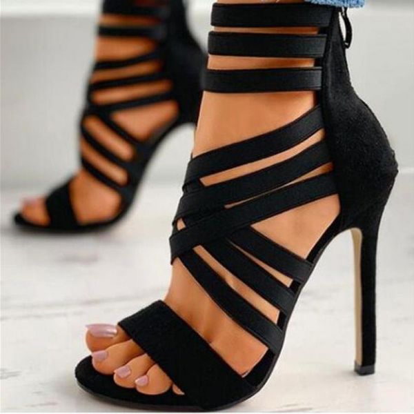 

slippers 2021 sandals women summer fashion high-heeled classic women's shoes, Black