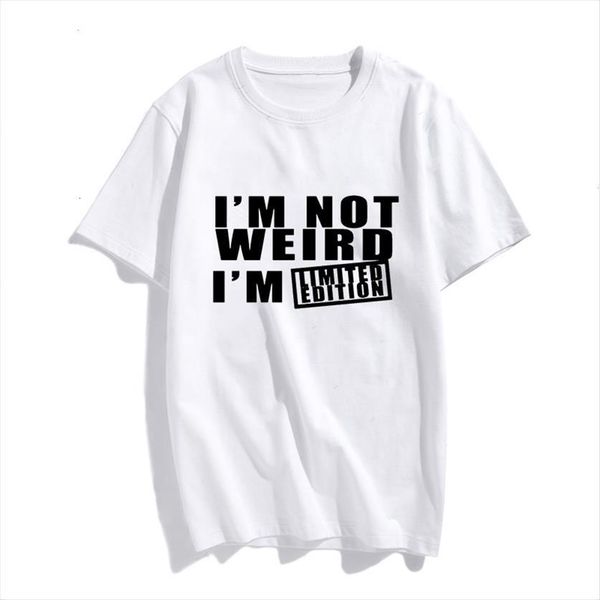 

eu no sou estranho womens t shirt edio limitada impresso feminina camiseta algodo casual engraado camisa presente 90s lady yo, White