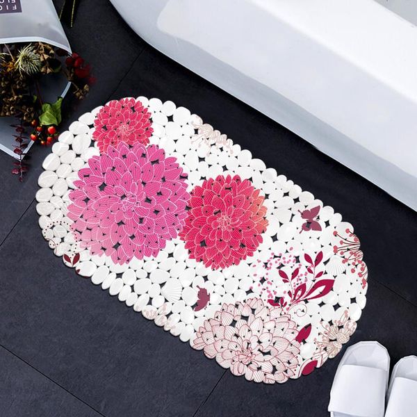 

bath mats pvc shower mat nonslip floor hydrangea anti-slip bathroom