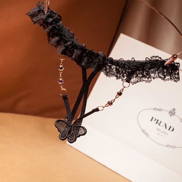 

briefs panties color diamond thong women's lace full transparent hollowed out fun open t pants large 2224, Black;white