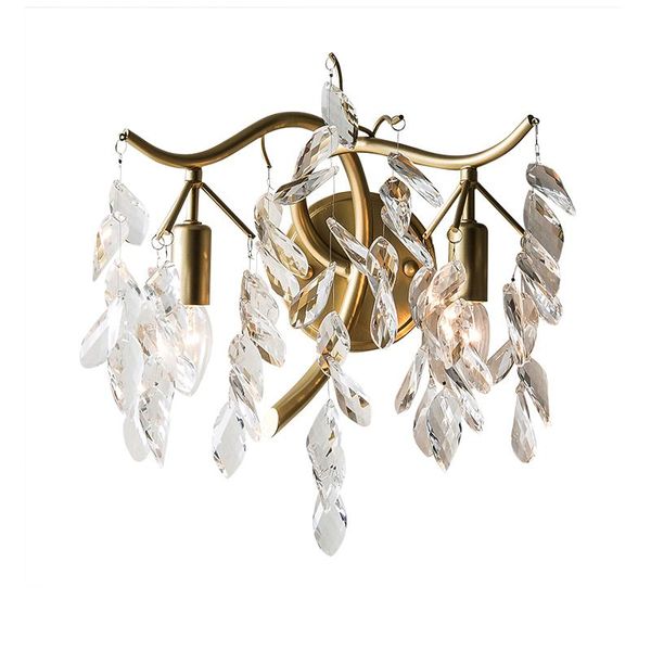 

arrival crystal wall sconce gold lights dia32*h30cm lustre living room bedroom lamp lamps