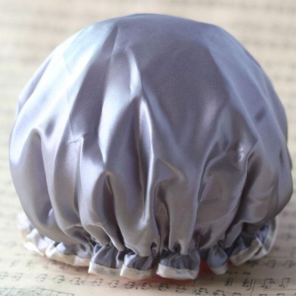 

shower caps lovely thick women colorful double layer bath hair cover adults waterproof sub sale