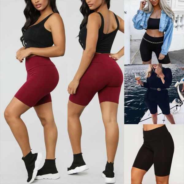

summer fitness short pants gym women jumpsuits workout sportswear activewear shorts casual high waist elastic breathable lady, Black;white