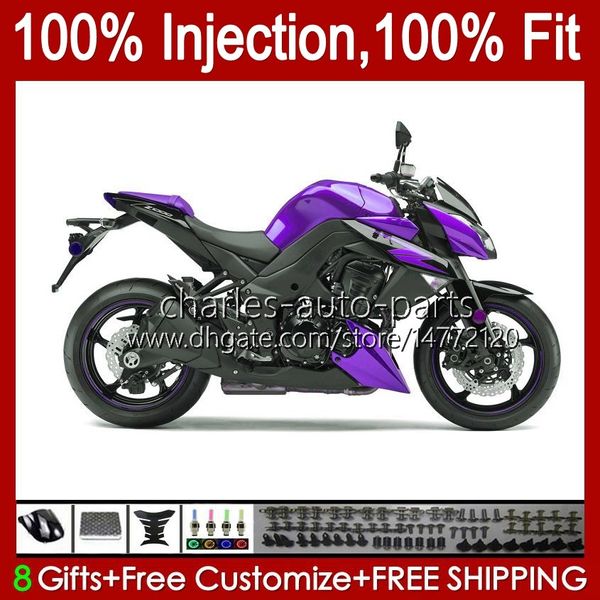 Форма для впрыска тела для Kawasaki Ninja Z 1000 R Z1000 2010 2011 2012 201 201 201 201 201 201 201 201 201 201 201 201 201 201 201 201 201 201 201 201 201 Z-1000 Z1000R 2010-2013 Z-1000R 10 11 12 13 OEM обтекательный комплект металлический фиолетовый