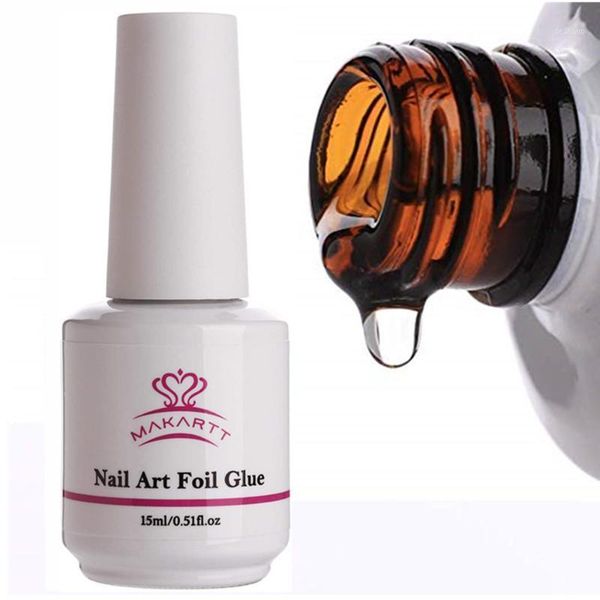 

makarnail art foil glue gel for stickers nail transfer tips manicure diy 15ml 1 bottles curing lamp required1, Red;pink