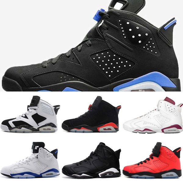 

designer men 6 basketball shoes tinker sneaker unc blue black cat white infrared red mens trainers shoes sneakers size 41-47whfo