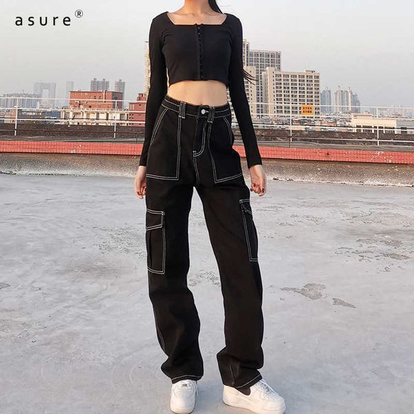 

womens mom jeans for girls fashion pants ladies thermal trousers y2k streetwear elastic baggy jean femme clothing xwkp00182 210712, Blue