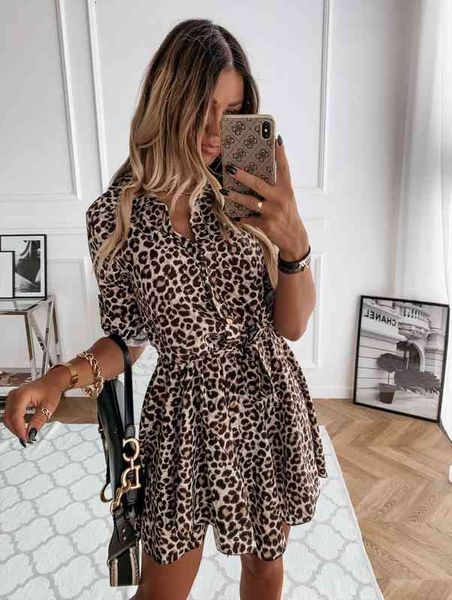 

fashion women animal printed shirts dress tie waist roll up sleeve buttons down pleated dress good quality, Black;gray