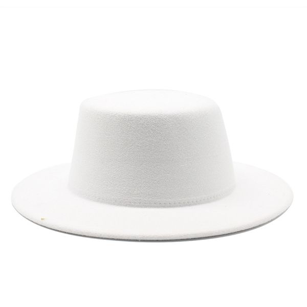 Panama Jazz Cappello Formale Donna Feltro Fedora Cappelli Moda Patchwork Tesa Larga Cappelli Unisex Trilby Chapeau per Uomo Donna Rosso_voghion.com