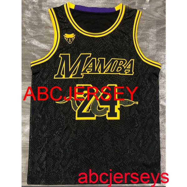 

men's 24# bryant 2020 black mamba basketball jersey s,m,l,xl, vest