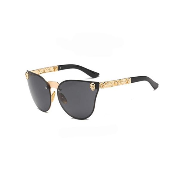 

sunglasses ladies men's luxury skull gothic fashion oversized frame metal, White;black