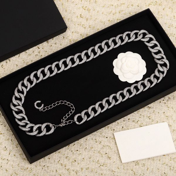 

2022 charm waist belt with chain design and diamond for women wedding jewelry gift fashion style have box stamp ps4260, Golden