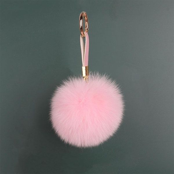 

keychains fur ball key chain plush hanging bag pendant jewelry gift 10cm, Silver