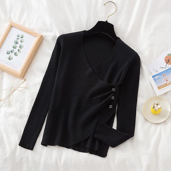 

women's sweaters bethquenoy fashion bottoming shirt winter ladies clothing slim knitted women pullover jumper femme 2021 sueter de muje, White;black