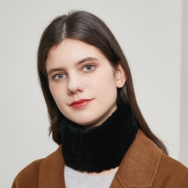 

scarves jkp women's winter good elasticity real rex fur scarf girl neck hair band lady, Blue;gray