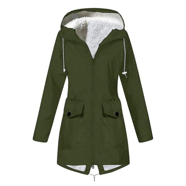 

woman coats 5xl thicken zipper up hooded jacket warmer waterproof female coat outwear plus szie winter women women's jackets, Black;brown
