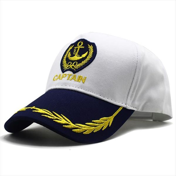 

striped captain baseball cap costume navy marine admiral hat for accessory sailor boating snapback adjustable in stock, Blue;gray