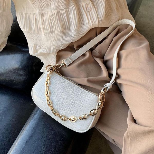 

women shoulder bags fashion retro handbag crocodile pattern pu leather crossbody bag travel zipper messenger cosmetic & cases