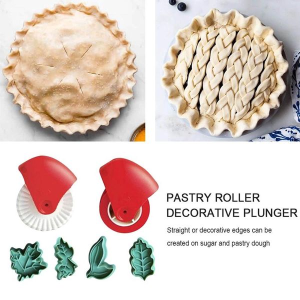 

pizza pastry lattice cutter pie decor plastic wheel roller decoration plunger diy baking tools kitchen supplies &