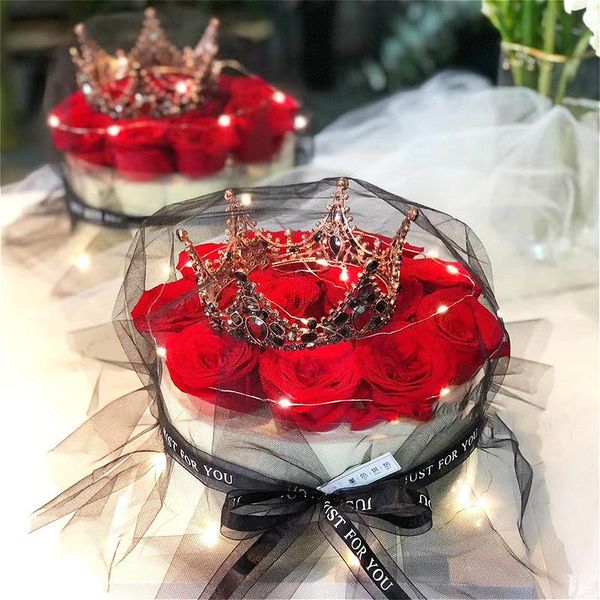 

other festive & party supplies 1pc fake rose flower ribbon cake er happy birthday wedding kids girls boys baby shower anniversary decora