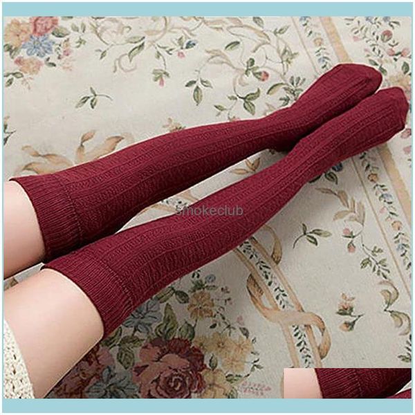 

athletic outdoor as & outdoors sports socks 2# adt women knitting solid color knee-high cotton fashion long stockings for girls ladies drop, Black