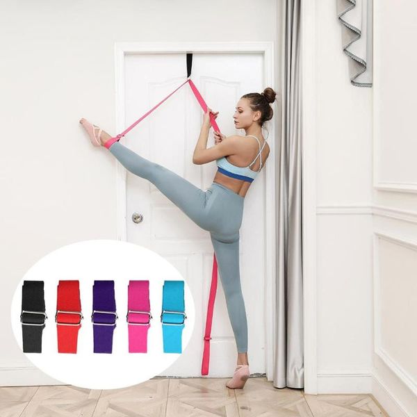 

door flexibility yoga ballet band stretching leg stretcher strap adjustable sports exercise soft belt for gymnastics resistance bands