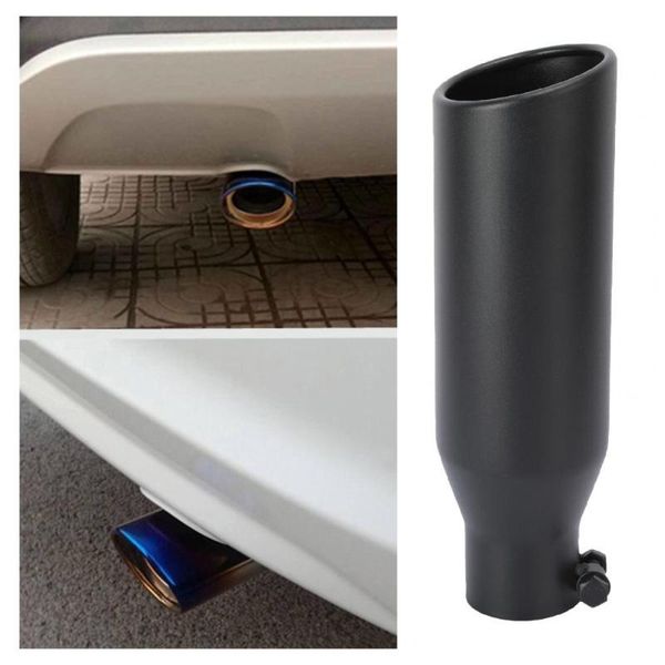 

manifold & parts exhaust tip reliable modified stainless steel black oblique pipe end for vehicles