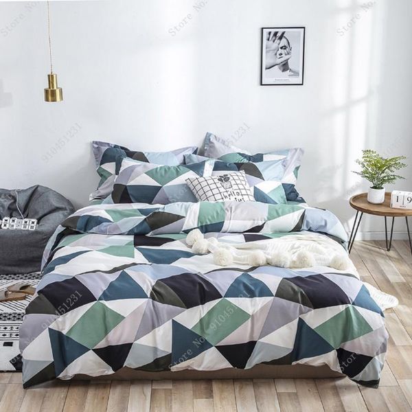 

bedding sets set red duvet cover comforter bed geometry quilt