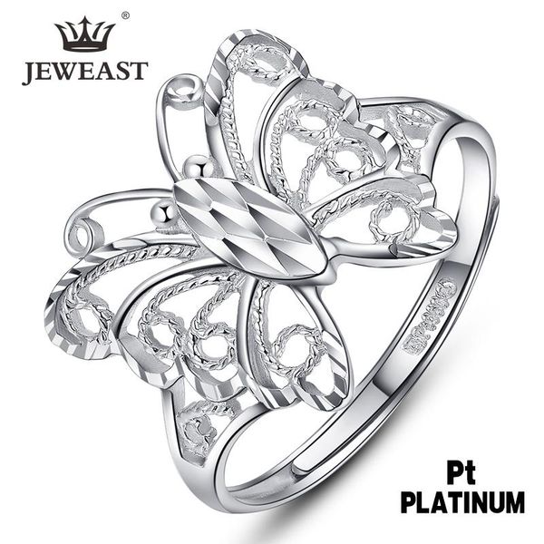 

cluster rings ybf pt950 pure gold ring real solid good beautiful upscale trendy classic party fine jewelry sell 2021, Golden;silver