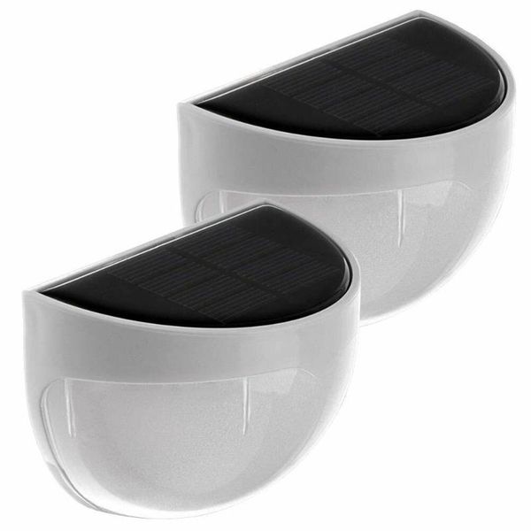 

christmas decorations 2pc 6-led outdoor waterproof solar powered wireless fence light for garden patio
