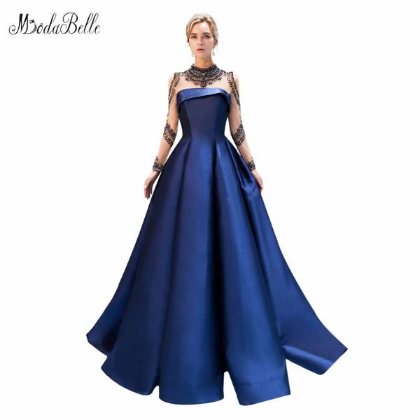 

party dresses modabelle navy blue long sleeves prom elegant vestido de festa longo burgundy arabic evening dress kaftan dubai, White;black