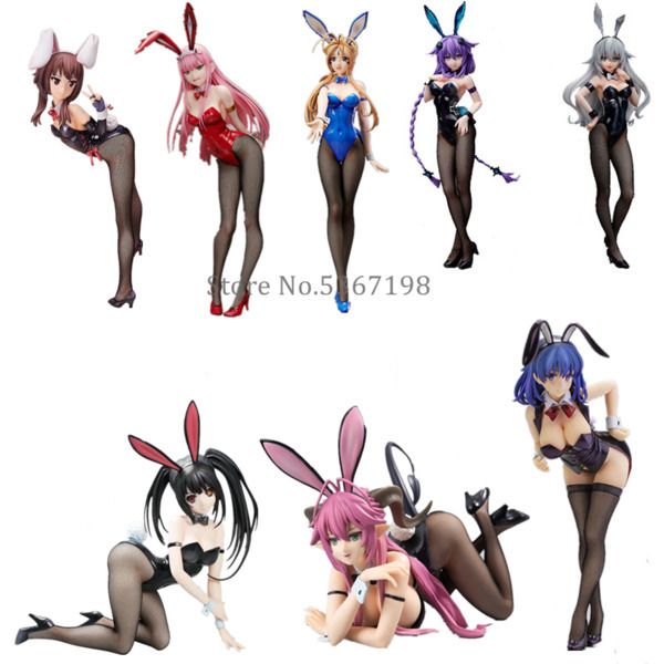 Figura de anime Native BINDing Rei Tsukushi Bunny Girl 1/4 escala Figura de ação Bunny Girl Coleção de estatuetas Modelo Boneca Presente Q0722