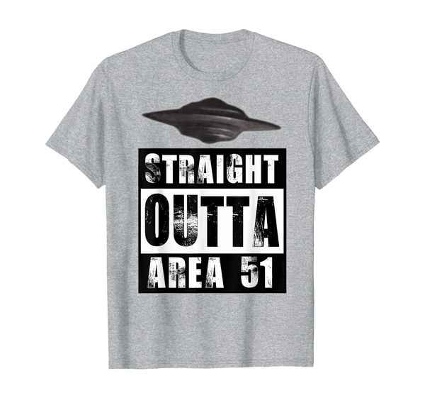 

straight outta area 51 ufo alien conspiracy tshirt, White;black