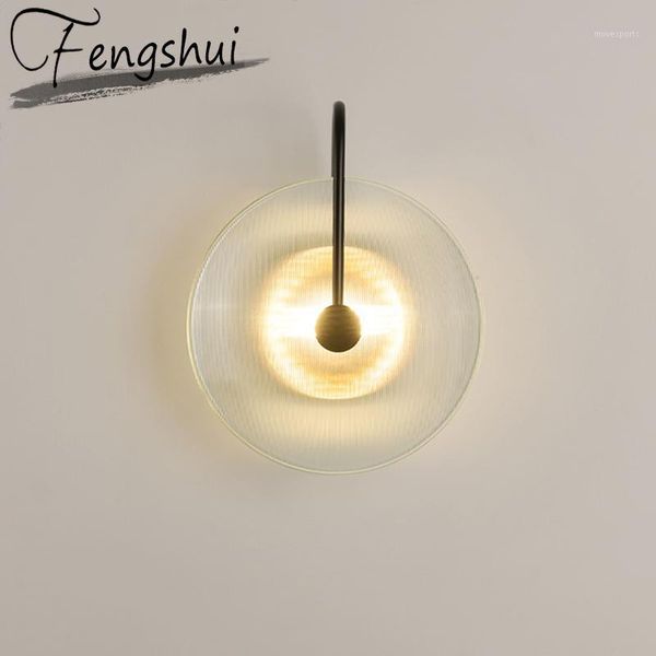 

modern iron glass led wall lamps indoor decor sconces bathroom light fixture bedroom bedside aisle living room lights lamp1