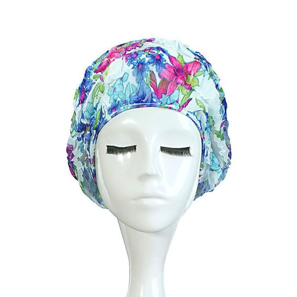 

women's bathing caps solid color cloth non-waterproof ladies swimming