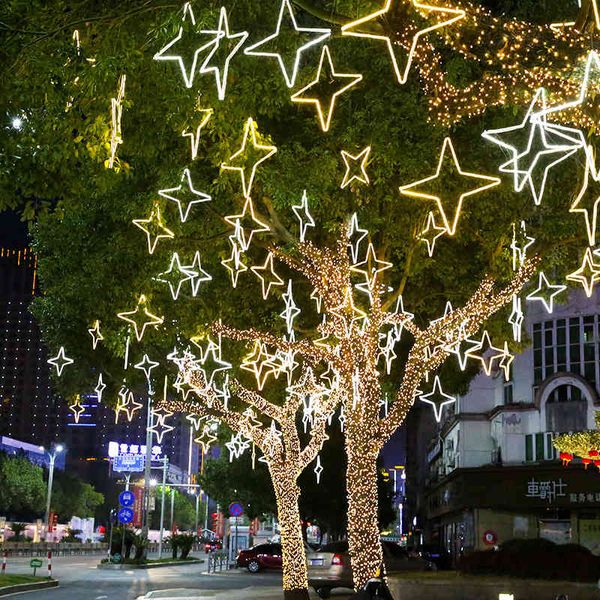 

christmas outdoor polaris hanging lamp lighting project decoration color string square street festival