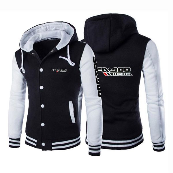

men's hoodies & sweatshirts 2021 sea doo seadoo moto autumn jackets designer hoodie uniform casual baseball coat sport cotton sweatshir, Black