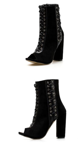 Eillken 2021 дизайн моды Trend Trend женщины ботинки Peep Toe молния осенью ботильоны высокие каблуки женщина пинетки Sapatos Feminios
