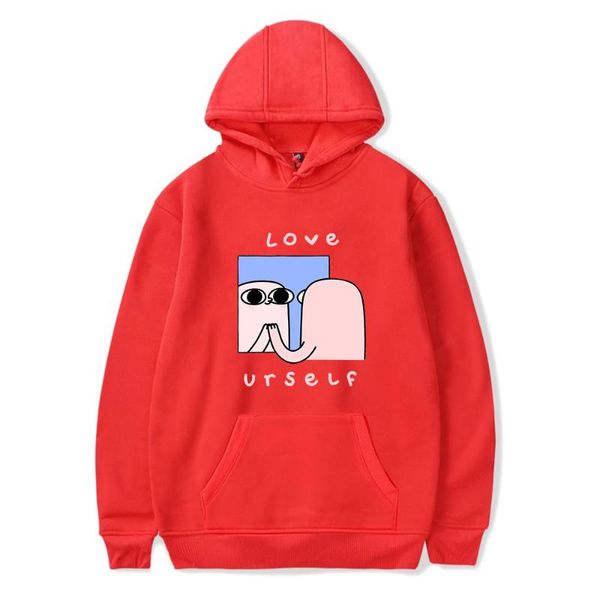 

men's hoodies & sweatshirts ketnipz love urself printing women / men fashion long sleeve hooded sweatshirt korean loose ins tide cotto, Black